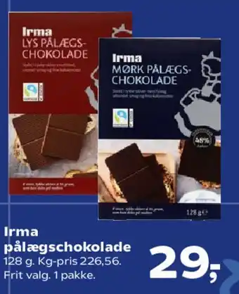 SuperBrugsen Irma pålægschokolade tilbud