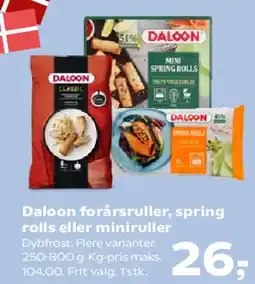 SuperBrugsen Daloon forårsruller / spring rolls / miniruller tilbud