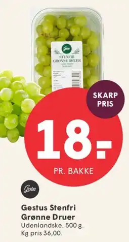 SPAR Gestus Stenfri Grønne Druer tilbud