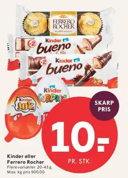 SPAR Kinder eller Ferrero Rocher tilbud