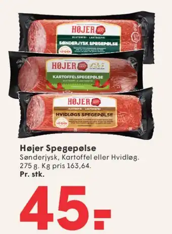 SPAR Højer Spegepølse tilbud