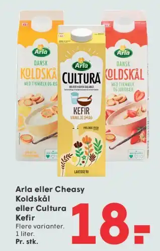 SPAR Arla eller Cheasy Koldskål eller Cultura Kefir tilbud