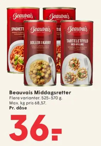 SPAR Beauvais Middagsretter tilbud