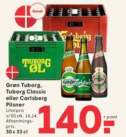 SPAR Grøn Tuborg, Tuborg Classic eller Carlsberg Pilsner tilbud