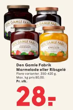 SPAR Den Gamle Fabrik Marmelade eller Ribsgele tilbud