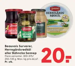 SPAR Beauvais survarer / Herregårdsrødkål / Bähncke sennep tilbud