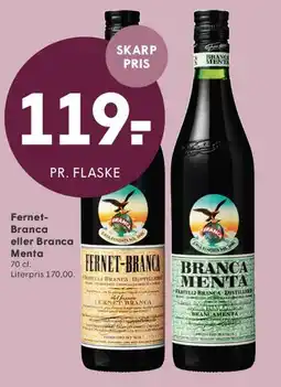 SPAR Fernet‑Branca eller Branca Menta tilbud