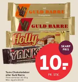 SPAR Toms Chokoladebar eller Guld Barre tilbud