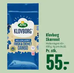 Min Købmand Klovborg Skæreost tilbud