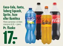 Min Købmand Coca‑Cola, Fanta, Tuborg Squash, Sprite, Fuze eller Ramlösa tilbud