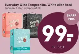 SPAR Everyday Wine Tempranillo, White eller Rosé (3 L box) tilbud