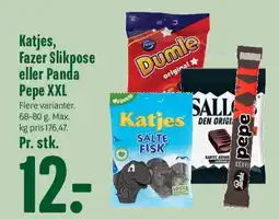 Min Købmand Katjes, Fazer slikpose eller Panda Pepe XXL tilbud