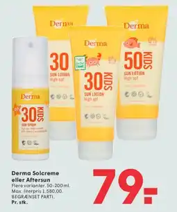 SPAR Derma Solcreme eller Aftersun tilbud
