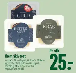 Min Købmand Them Skiveost tilbud