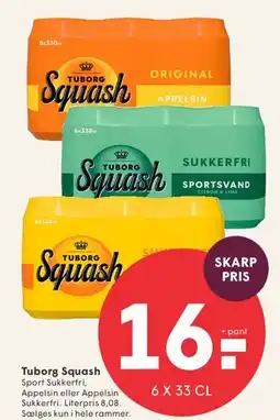 SPAR Tuborg Squash 6 x 33 cl tilbud