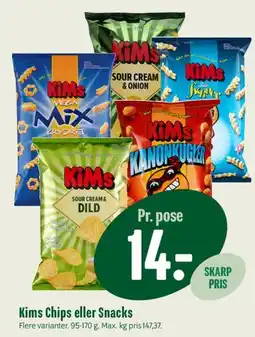 Min Købmand Kims Chips eller Snacks tilbud