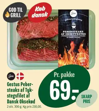 Min Købmand Gestus Pebersteaks af Tykstegsfilet tilbud