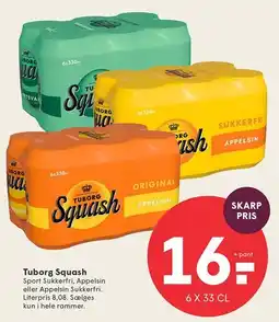 SPAR Tuborg Squash 6-pack tilbud