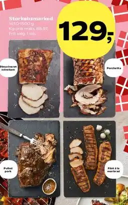 Kvickly Storkøbsmarked - stegt svinekød / porchetta tilbud
