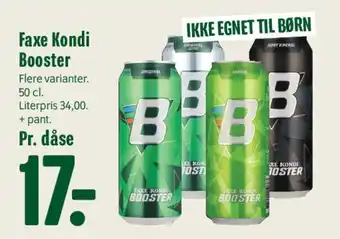 Min Købmand Faxe Kondi Booster tilbud