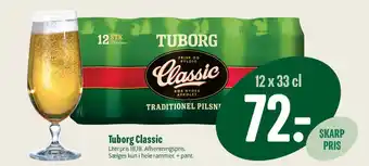 Min Købmand Tuborg Classic (12 x 33 cl) tilbud