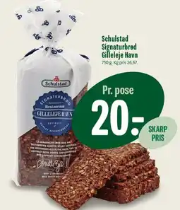 Min Købmand Schulstad Signaturbrød Gilleleje Havn tilbud