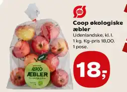 Kvickly Coop økologiske æbler tilbud