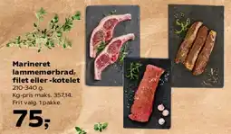 Kvickly Marineret lammemørbrad, filet el. kotelet tilbud