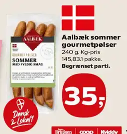 Kvickly Aalbæk sommer gourmetpølser tilbud