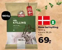 Kvickly Rose hel kylling tilbud