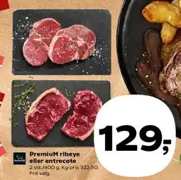 Kvickly PremiuM ribeye eller entrecote tilbud