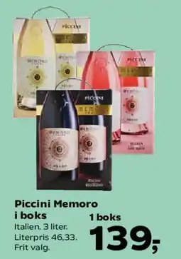 Kvickly Piccini Memoro i boks tilbud