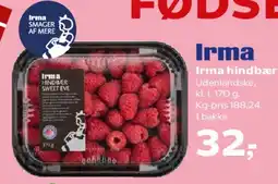 Kvickly Irma hindbær tilbud