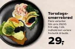 Kvickly Torsdags-smørrebrød tilbud