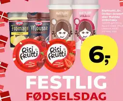 Kvickly Risifrutti, Dr. Oetker dessert eller Matilde milkshake tilbud