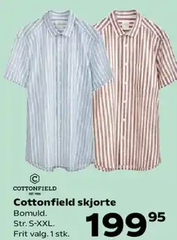 Kvickly Cottonfield skjorte tilbud