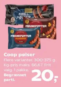 Kvickly Coop pølser tilbud