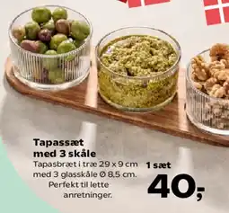 Kvickly Tapassæt med 3 skåle tilbud