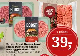 Dagli'Brugsen Burger Boost / hakket okse-og grisekød tilbud