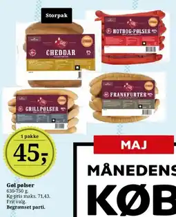 Dagli'Brugsen Pølser (forskellige slags) tilbud
