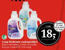 Dagli'Brugsen Coop flydende vaskemiddel tilbud