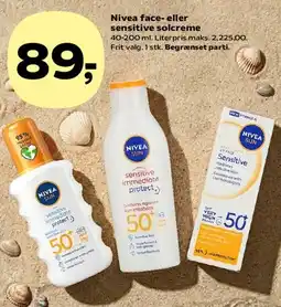 Kvickly Nivea face- eller sensitive solcreme tilbud