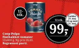 Dagli'Brugsen Coop Polpa finthakket tomater tilbud
