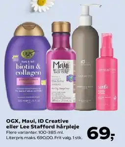 Kvickly OGX, Maui, ID Creative eller Lee Stafford hårpleje tilbud