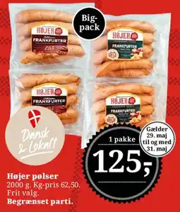 Dagli'Brugsen Højer pølser tilbud