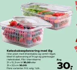 Kvickly Køleskabsopbevaring med låg tilbud