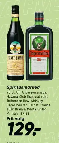 Bilka Spiritusmarked (udvalgte flasker) tilbud