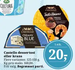 Dagli'Brugsen Castello dessertost eller krans tilbud
