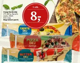 Dagli'Brugsen Coop frisk dej (tærte, pizza, butter) tilbud
