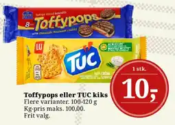 Dagli'Brugsen Toffypops eller TUC kiks tilbud
